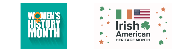 Women's History and Irish-American Heritage Banner