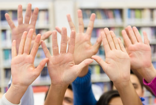 Raised hands